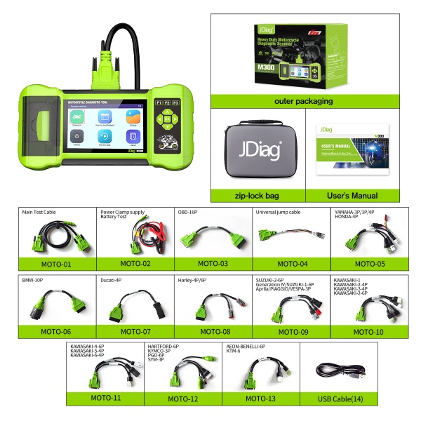 Jdiag M300 Motorcycle Diagnostic Tool